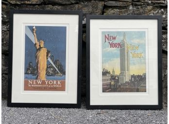 A Pair Of Vintage New York Framed Prints