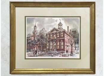 A Philadelphia Themed Watercolor Print By William C Ressler