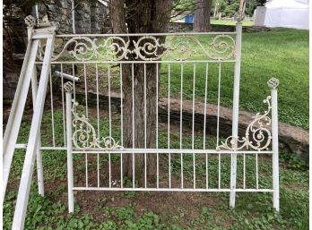 A Vintage Wrought Iron Queen Size Bedstead