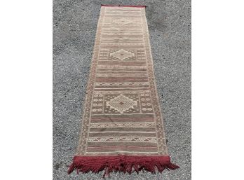 A Vintage Geometric Runner Carpet