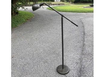 A Metal Adjustable Height Standing Lamp By Restoration Hardware