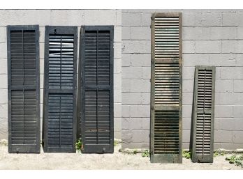 Five Vintage Wood Shutters (AS IS)