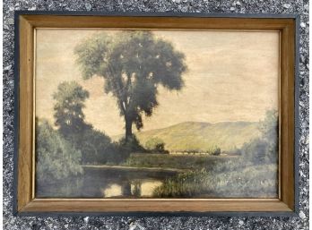 A Vintage Framed Oil On Board