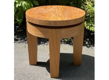 Contemporary Pickled Oak Veneer Chunky Accent Table 22' X 22' X 22'