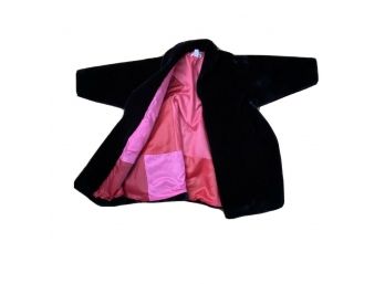 Rare Vintage Comme Des Garcons Women's Faux Fur Coat W/ Bright Red Patch Lining1