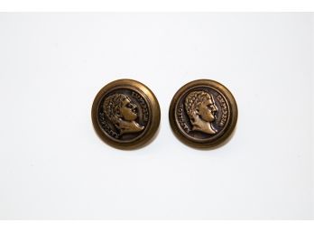 Vintage Emperor Napoleon Metal Buttons