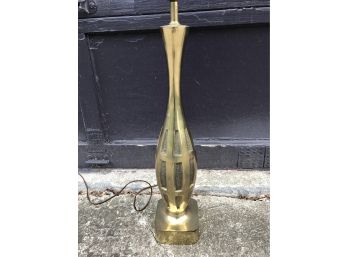 MID CENTURY MODERN Brass  Lamp By LAUREL