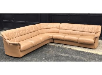 Vintage NATUZZI Leather Sectional Sleeper