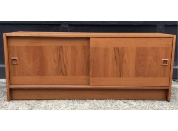 Beautiful Low Teak Veneer DANISH MODERN Credenza