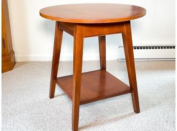 A Hard Wood Side Table In American Maple By Ethan Allen