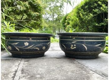 Lovely Pair Of Ceramic Planters