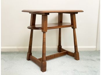 Two Tiered Wood End Table