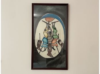 A Framed Artwork, Possibly Illustration - Signed Indistinctly