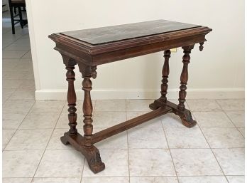 An Antique Marble Top Side Table