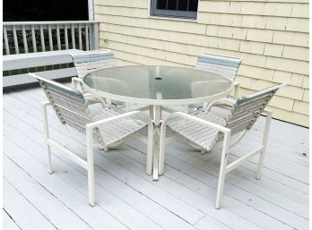 Vintage Woodard Aluminum Outdoor Dining Set