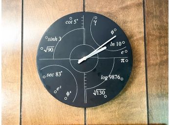 A Modern Clock With Mathematical Theme