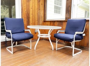 Vintage Woodard Aluminum Table And Chairs