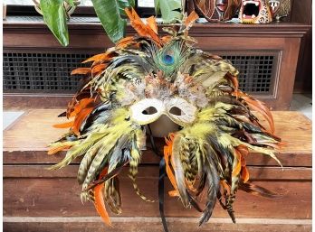 A Feathered Carnival Mask