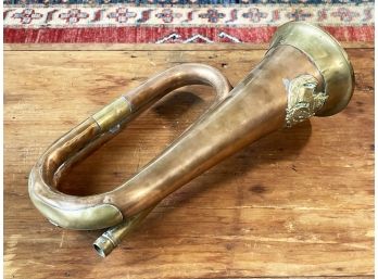 An Antique Bugle In Copper And Brass