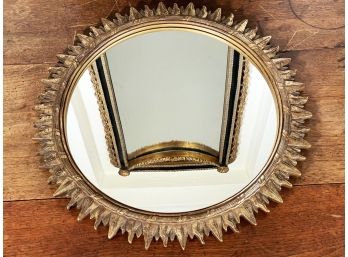 A Mirror With Gilt Sun Frame