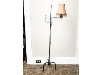 A Vintage Wrought Iron Standing Lamp