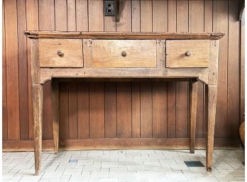 An Early 19th Century Pine French Provincial Console