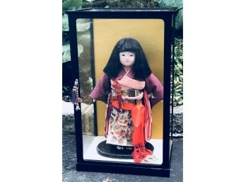 Oreintal Doll In A Glass Show Case