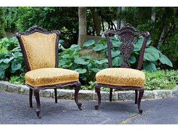 Two Compatible Victorian Style Side Chairs