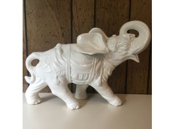 Vintage Ceramic White Elephant .