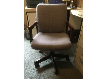 Vintage Upholstered Executive Swivel Chair.