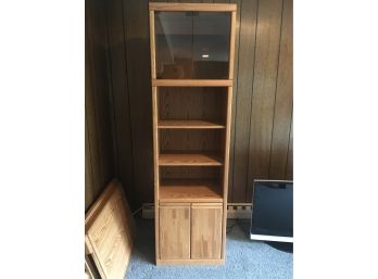 Oak Cabinet With Glass Doors. (1 Of 2)