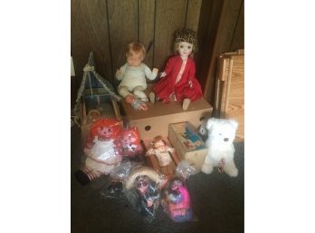 Collection Of Vintage Dolls And More.