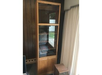 Oak Cabinet With Tinted Glass Doors. (2 Of 2)