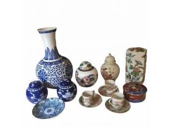 Collection Of Oriental China Items.