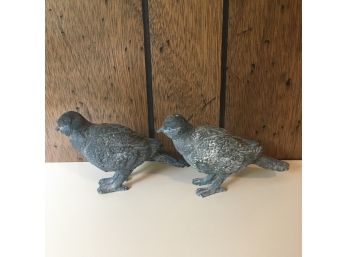 Pair Of Heavy Metallic Birds.