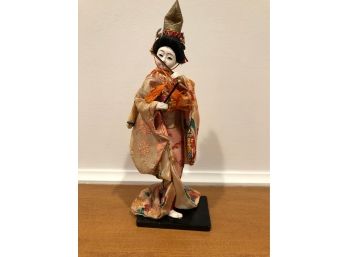 10' Japanese Doll In Detailed Traditional Kimono - Vintage