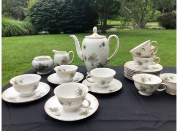 Rosenthal Continental Demitasse Service In Pine Needle Pattern - 10 Cups