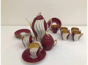 Semi Antique Rosenthal Demitasse Service - 6 Cups - Art Deco - Fabulous