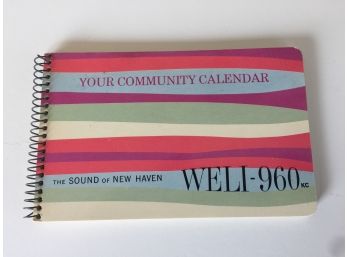 Vintage 1950s WELI-960 Radio Station Note Pad. The Sound Of New Haven. Your Community Calendar.