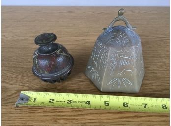 Pair Of Vintage Brass Bells.