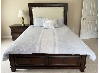 Queen Bed, Mattress And Bedding (Like New)