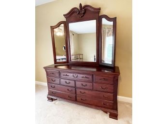 Heirloom Traditions Dresser With Trim-Mirror