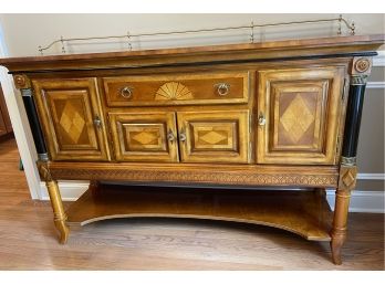 Italian Inlay Buffet Side Table