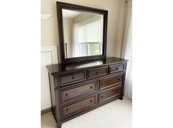 Brown Dresser With Square Mirror (Like New)