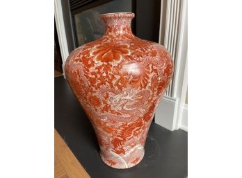 Orange Dragon Vase