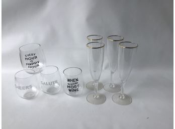 Acrylic Wine Glass Lot