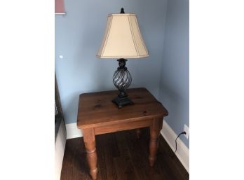 Side Table And Lamp