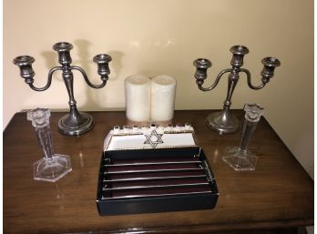 Candles, Menorah And Candle Sticks