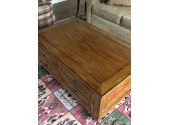 Ethan Allen 2 Drawer Storage Coffee Table