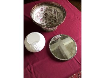 Vintage Bowl, Vanity Mirror And Tiffany And Co. Bowl